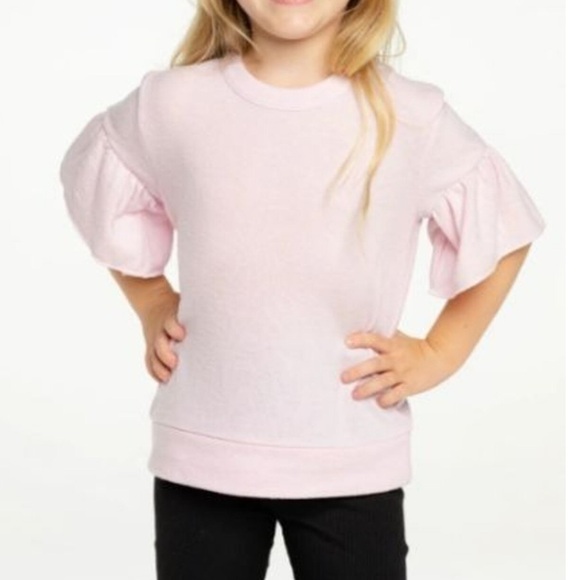 Chaser Other - NWT, Chaser, Girls, Cozy Knit Peplum Sleeve Top
